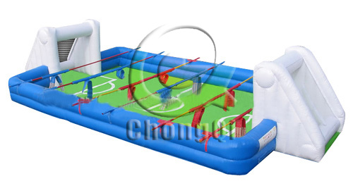 inflatable soap soccer field